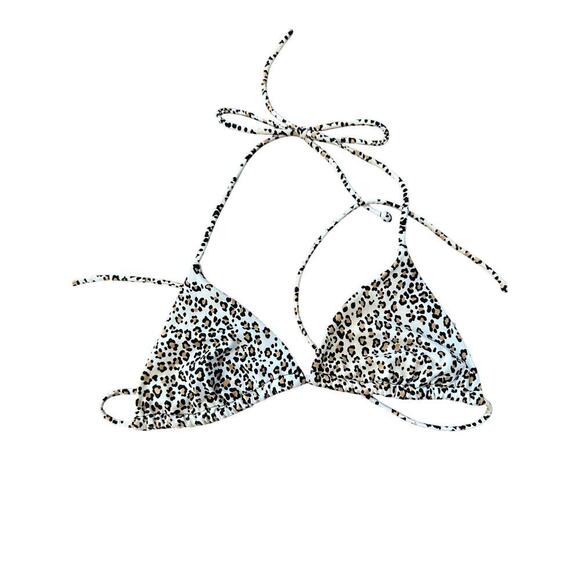 Victoria's Secret black Brown White leopard Animal Print string bikini XS - Picture 1 of 3